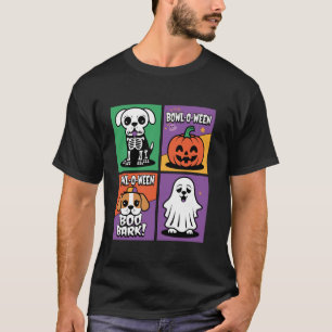 T-shirt Retro Halloween Chiens Pop Art Costume Vintage Des