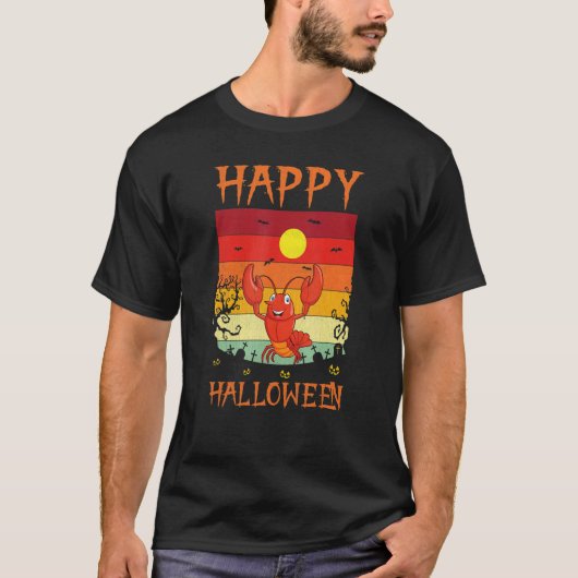 T-shirt Retro Halloween Costumes Matching Lobster Hallowee (Devant)