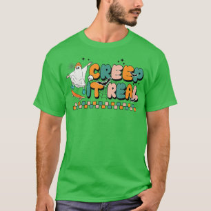 T-shirt Rétro Halloween Creep It Real Ghost Classic