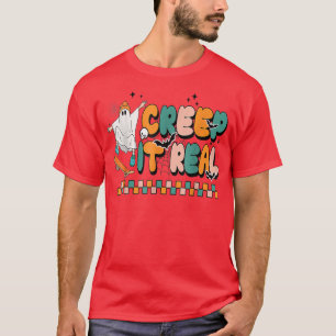 T-shirt Retro Halloween Creep It Reals Ghost Halloween Spo