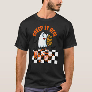 T-shirt Rétro Halloween Creuse Il Véritable Vintage Fantôm