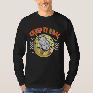 T-shirt Retro Halloween Creuse it Real Vintage Fantôme Hal