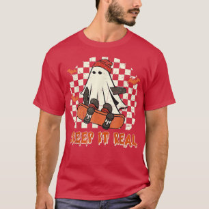 T-shirt Retro Halloween Creuse it Real Vintage Fantôme Hal