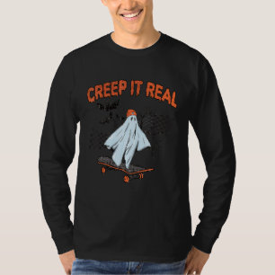 T-shirt Retro Halloween Creuse it Real Vintage Fantôme Hal