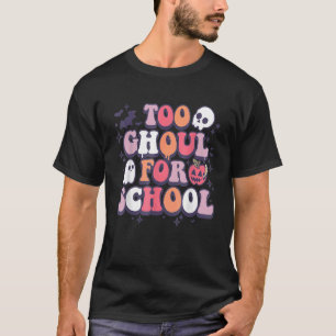 T-shirt Retro Halloween enseignant Ghouls Super School Tri