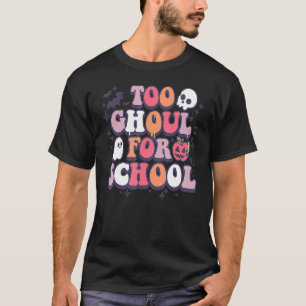 T-shirt Retro Halloween enseignant Ghouls Super School Tri