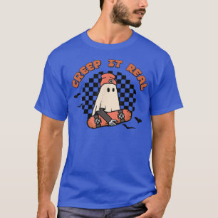 T-shirt Retro Halloween Ghost Creep It Real Funny Boo Skin