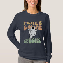 Retro Halloween Ghost Super Peace Love Spots