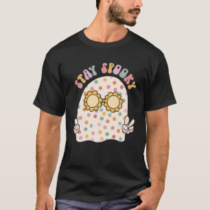 T-shirt Retro Halloween Super Restez Éffrayant Cute Ghost 