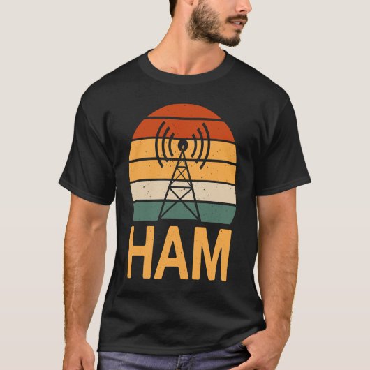 T-shirt Retro Ham Radio Operator Costume Radio Tower (Devant)