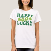 T-shirt Retro Happy Go Lucky Shirt, St Patrick's Day (Devant)