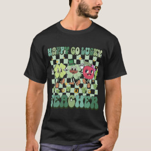T-shirt Retro Happy Go Lucky Teacher St Patrick's Day