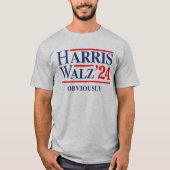 T-shirt Retro Harris Walz '24 - Évidemment (Devant)