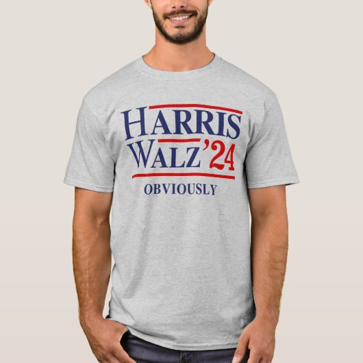 T-shirt Retro Harris Walz '24 - Évidemment (Devant)
