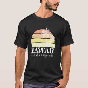 T-shirt Rétro Hawaii Hawaiian Summer Beach Tropical Vacati