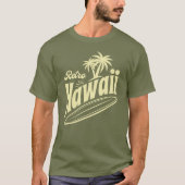 T-shirt Retro Hawaii Vibes with Palm Trees and Surfboard  (Devant)