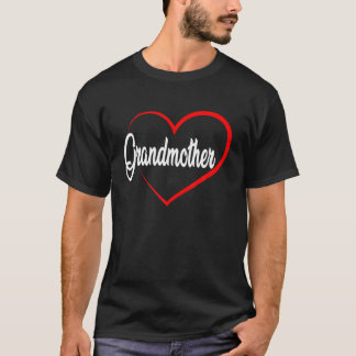 T-shirt Retro Heart Valentines Day Grandmother Matching Fa