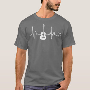 T-shirt Retro Heartbeat Guitare Awesome Guitarist Vêtement