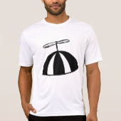 T-shirt Retro hélice Beanie Whimsical noir et blanc (Devant)