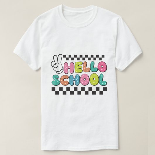 T-shirt Retro Hello School (Design devant)