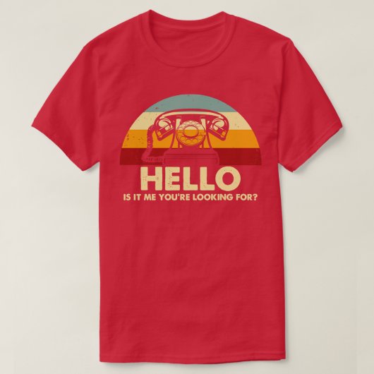 T-shirt Retro Hello Téléphone (Design devant)