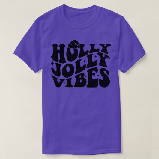 T-shirt Retro Holly Xmas Jolly Vibes Noël Jappy Chee (Design devant)