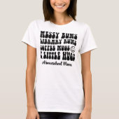 T-shirt Retro Homeschool Mom Messy Buns Library Runs CC (Devant)