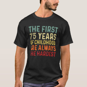 T-shirt Rétro Hommes de 75 ans, 75e anniversaire