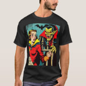 T-shirt Retro Horror Vampire Comics (Devant)