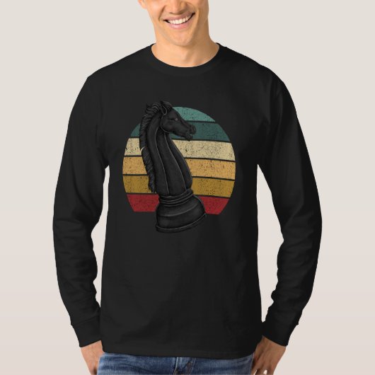 T-shirt Retro Horse Rook Chess Player Coach Graphic (Devant)