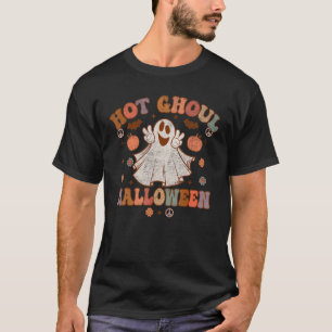 T-shirt Retro Hot Ghoul Halloween Femmes Fille Fantôme Hal