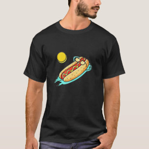 T-shirt Retro Hotdogs Hot Dog Drôle Nourriture Vintage Lov