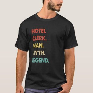 T-shirt Retro Hotel Clerk Man Myth Legend