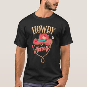 T-shirt Retro Howdy Honey Western Valentine's Day Cowgirl