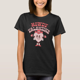 T-shirt Retro Howdy Valentine Western Country Southern Val