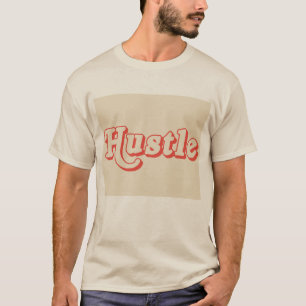 T-Shirt Rétro Hustle Tee à typographie motivante