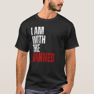 T-shirt Retro I am With The Banned Books Bookworm