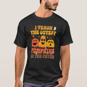 T-shirt Retro I Enseigner Les Citrouilles Les Plus Couvert