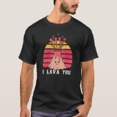 T-shirt Retro I Lava Vous Heureuse Sainte-Valentin Pour Le (Devant)