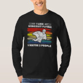 T-shirt Retro I Like Wingsuit Flying & Maybe 3 People Skyd (Devant)