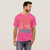 T-shirt Retro I Love Boxer Thème Graphisme Design Boxer (Devant entier)