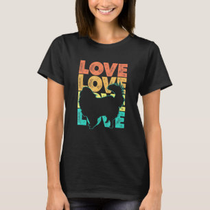 T-shirt Retro I Love My Japanese Chin Chien Theme Design