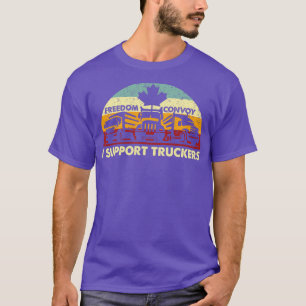 T-shirt Retro I Support Truckers Freedom Convoy 2022