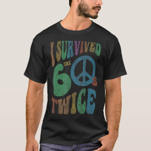 T-shirt Rétro I SURVIVED My SIXTIES TWICE 70th Birthday