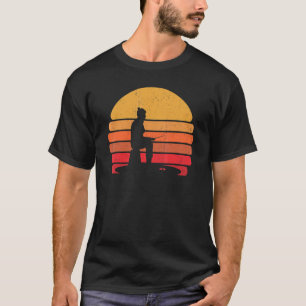 T-shirt Retro Ice Fishing Froid Lake Poisson Vintage Ice F