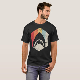 T-shirt Rétro icône les années 70 grande de requin blanc