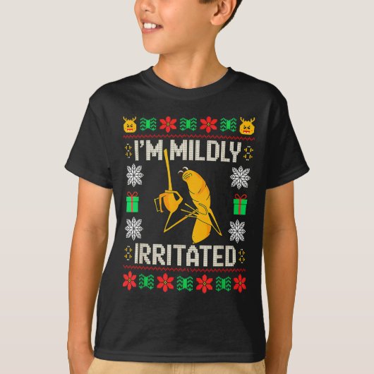 T-shirt Retro I'm Mildly Irritated Marcus The Worm Christm (Devant)