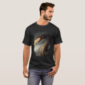 T-shirt Rétro-imprimer Loch Ness Monster the Fire Brething (Devant entier)