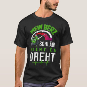 T-shirt Rétro-imprimer Mon coeur ne tourne pas Moto Raglan