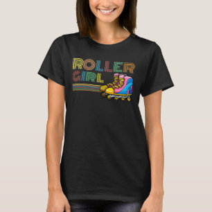 T-shirt Retro Inline Skater Girl Roller Skates Lover